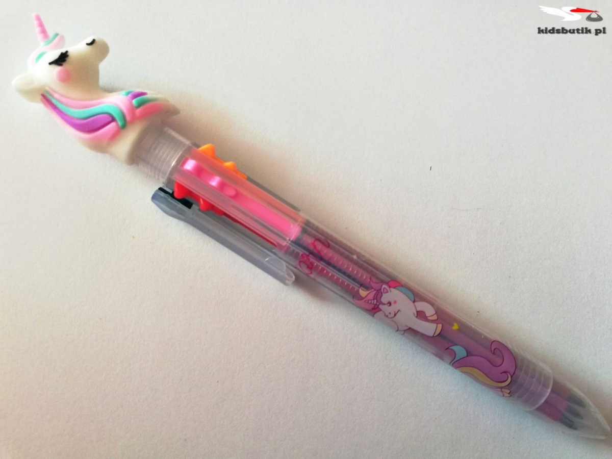 Multi-coloured ballpoint pen 6 colors UNICORN multicolor-with pink Multi-coloured ballpoint pen 6 colors UNICORN multicolor-with pink
