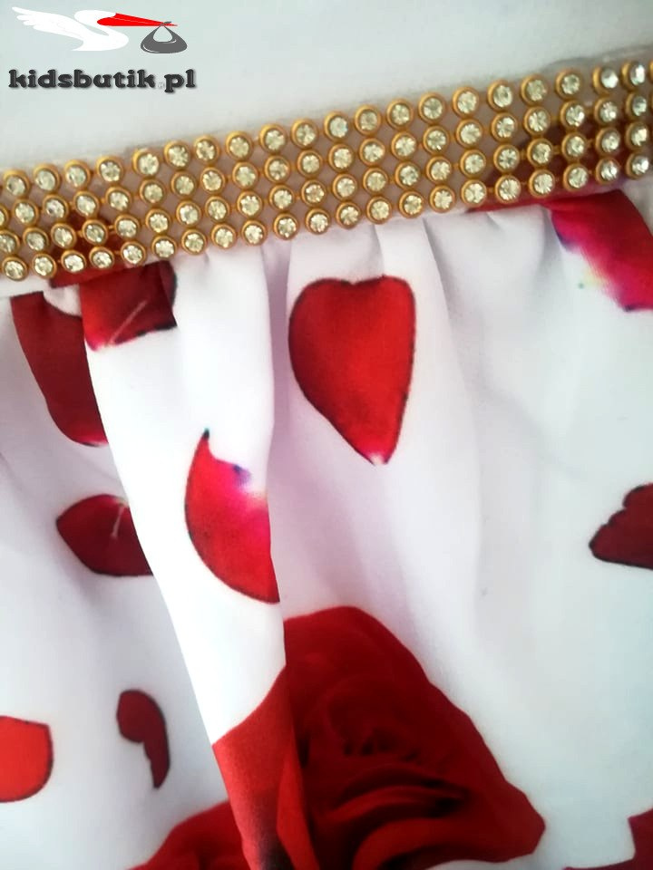 Elegant dress with RED ROSES Elegant dress with RED ROSES