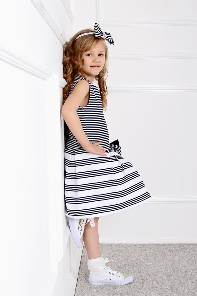 Elegant STRIPED dress with fancy bow Elegant STRIPED dress with fancy bow