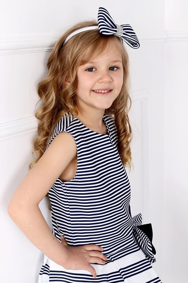 Elegant STRIPED dress with fancy bow Elegant STRIPED dress with fancy bow
