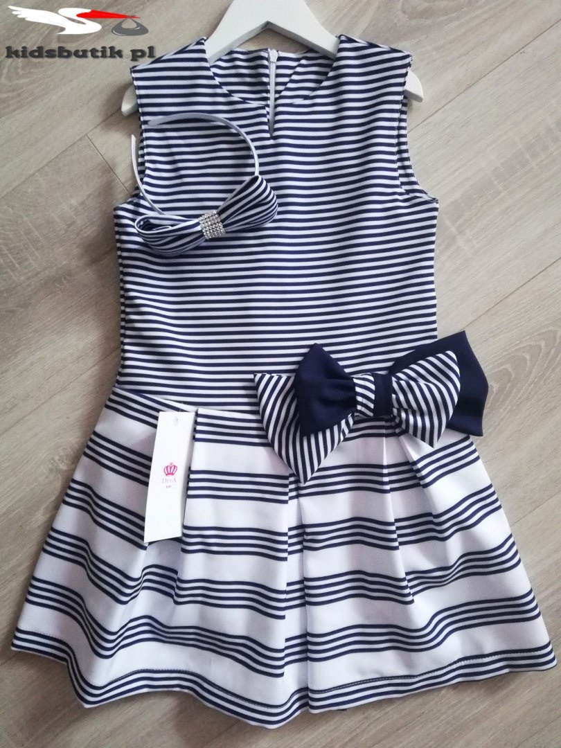 Elegant STRIPED dress with fancy bow Elegant STRIPED dress with fancy bow