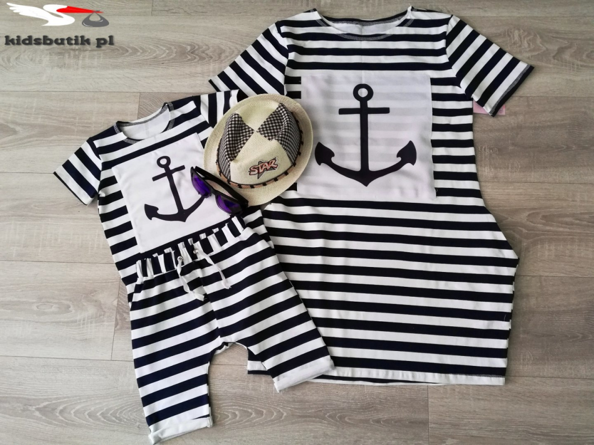 Striped tunic with an anchor for daughter Striped tunic with an anchor for daughter