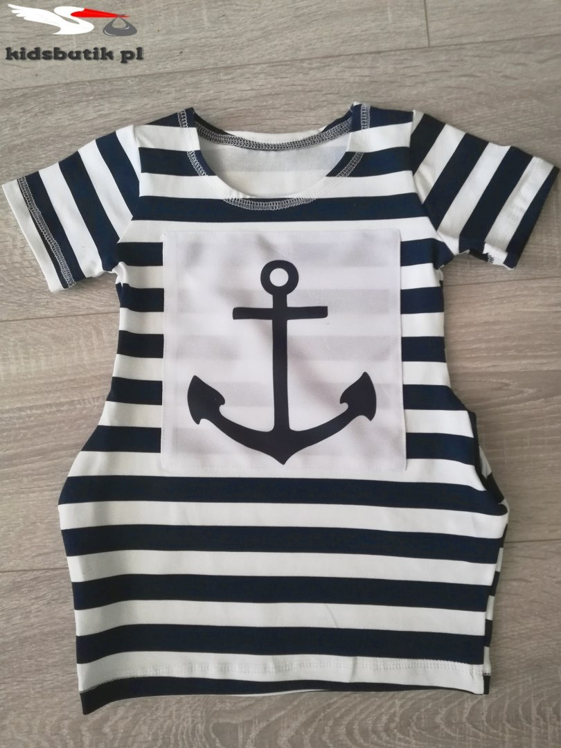 Striped tunic with an anchor for daughter Striped tunic with an anchor for daughter