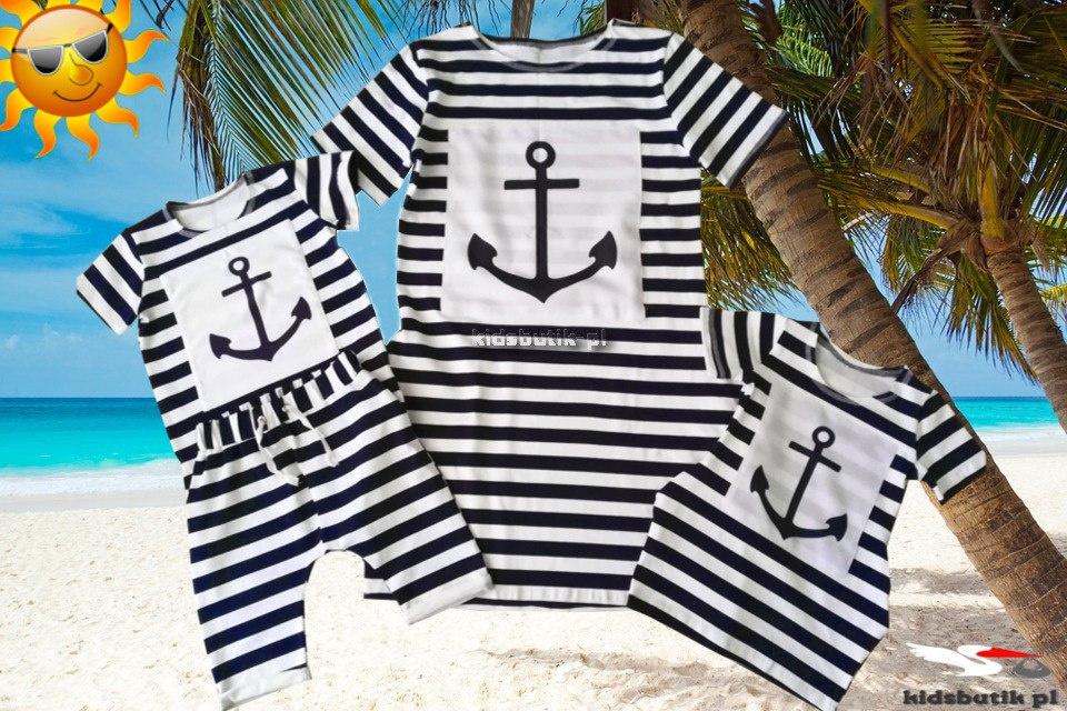 Striped tunic with an anchor for daughter Striped tunic with an anchor for daughter