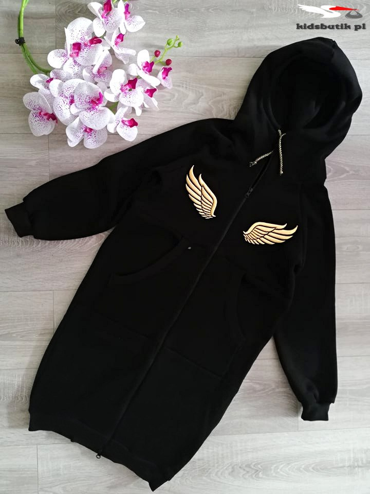 ANGEL coat with golden wings-black ANGEL coat with golden wings-black