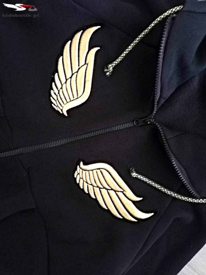ANGEL coat with golden wings-black ANGEL coat with golden wings-black
