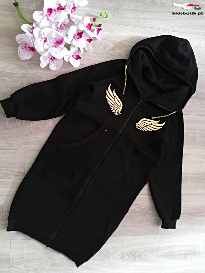 ANGEL coat with golden wings-black ANGEL coat with golden wings-black