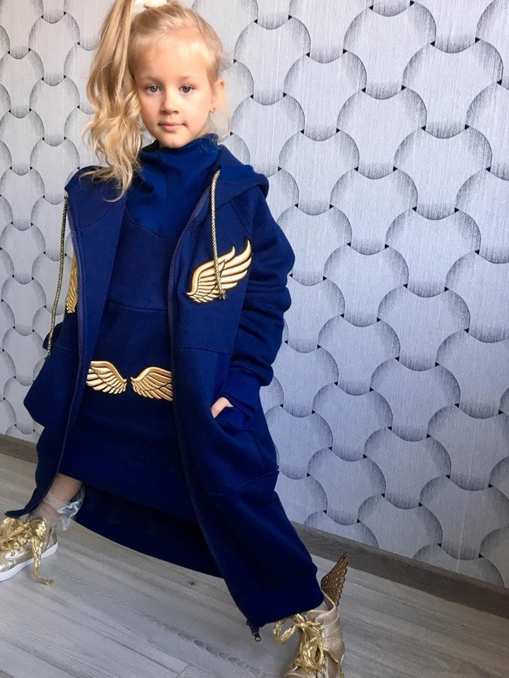 ANGEL coat with golden wings-black ANGEL coat with golden wings-black