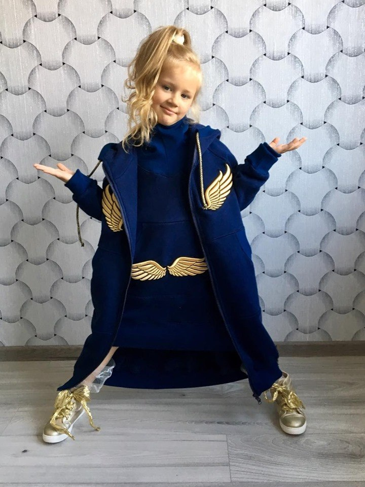 ANGEL coat with golden wings-black ANGEL coat with golden wings-black