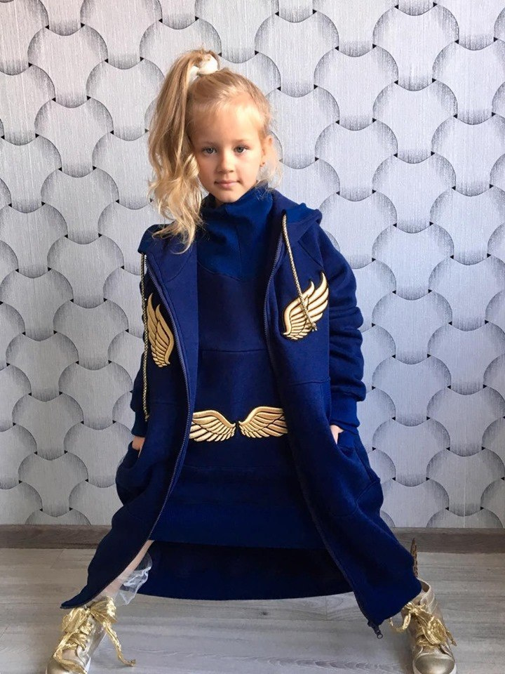 ANGEL coat with golden wings-black ANGEL coat with golden wings-black