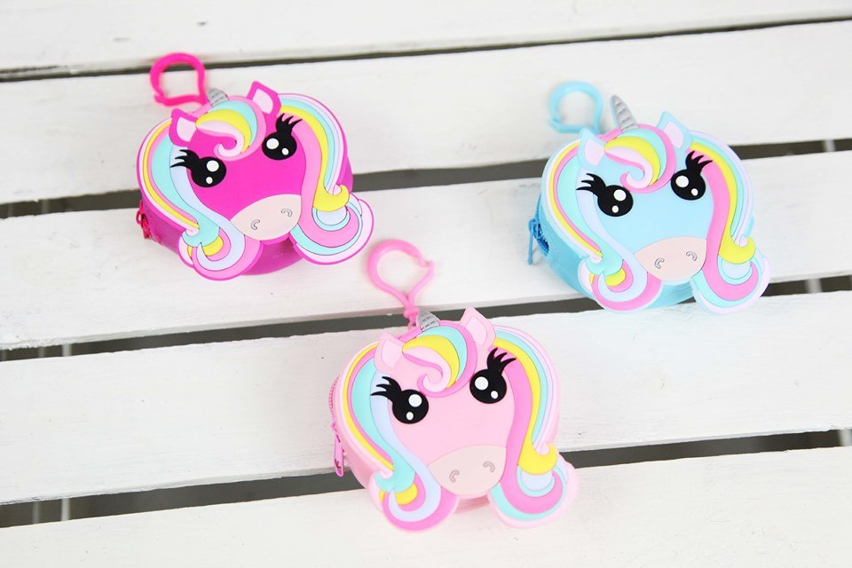 Rubber purse UNICORN-Pink powder Rubber purse UNICORN-Pink powder