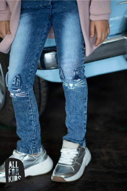 Spodnie Jeans KOTEK z odstającymi uszkami