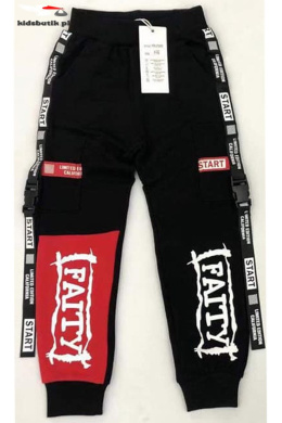 FAITY sweatpants with print and detachable straps