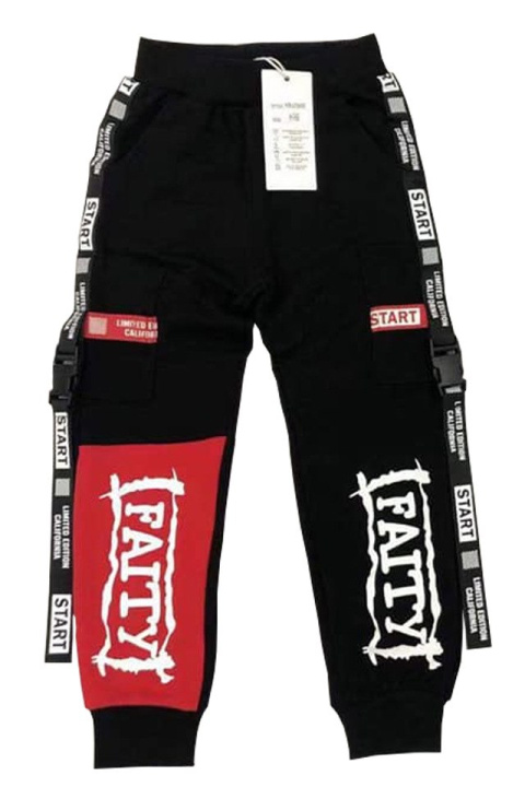 FAITY sweatpants with print and detachable straps FAITY sweatpants with print and detachable straps