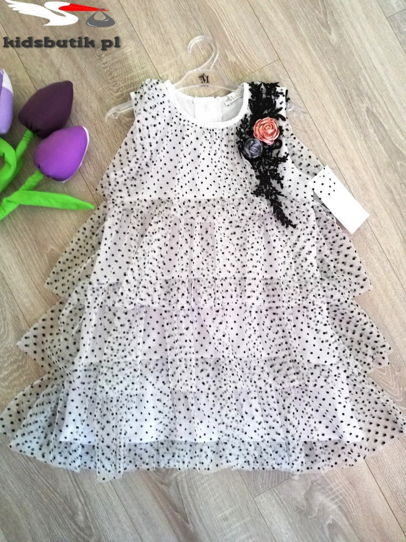 FALBANS dress with EMBROIDERY and 3D FLOWERS FALBANS dress with EMBROIDERY and 3D FLOWERS