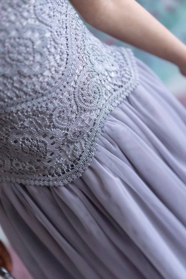 Elegant dress with a corset with a guipure Elegant dress with a corset with a guipure