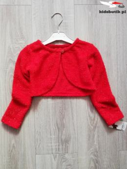 Sweater with a shiny thread and decorative button
