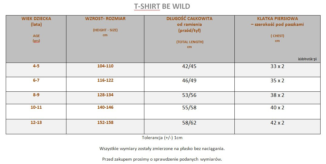 T-shirt White BE WILD T-shirt White BE WILD