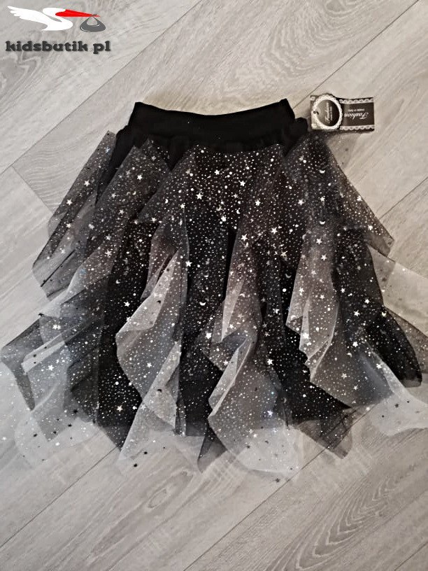 Cascading tulle skirt in glittery stars Cascading tulle skirt in glittery stars