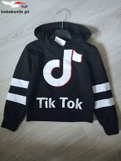 Bluza z kapturem TIK TOK - czarna