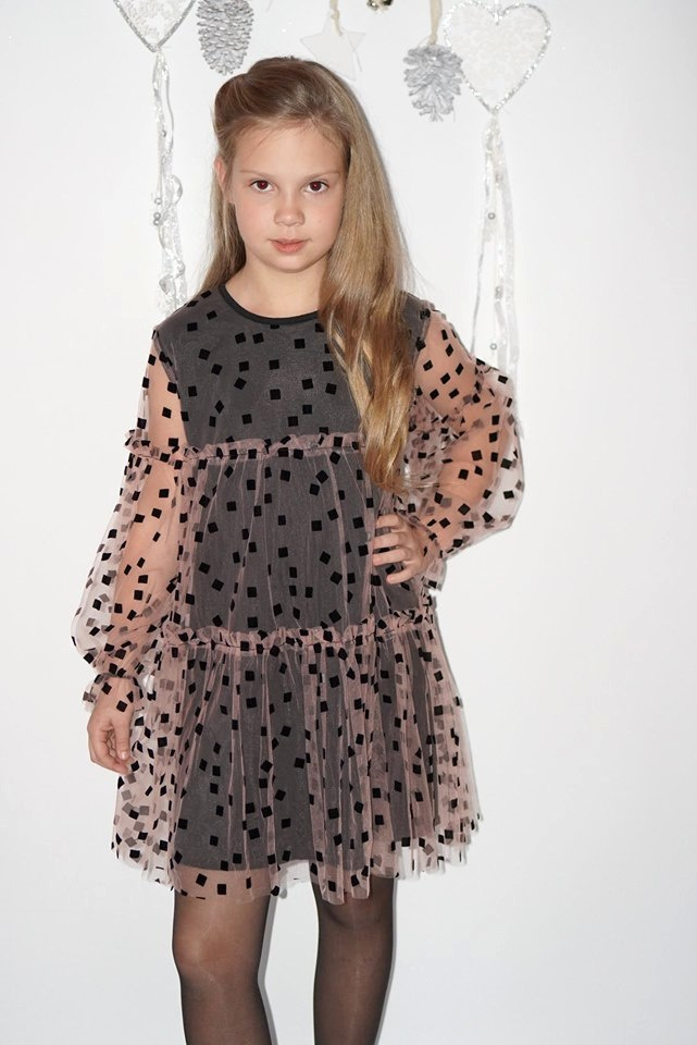 Festive dress MIRANDA-pink tulle Festive dress MIRANDA-pink tulle