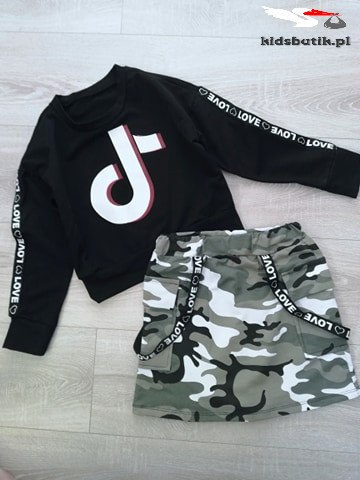 TIK TOK set with skirt - black TIK TOK set with skirt - black