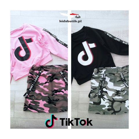 TIK TOK set with skirt - black TIK TOK set with skirt - black
