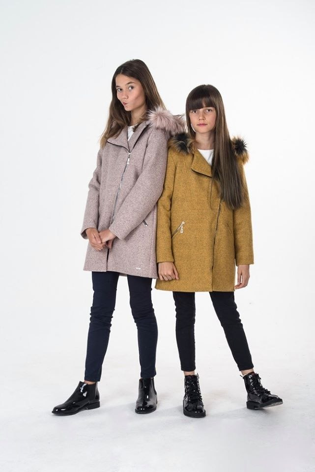 An elegant winter coat with fur An elegant winter coat with fur