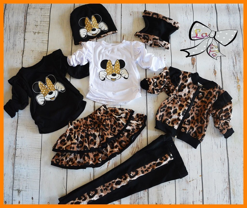 Black leggings with leopard lampas Black leggings with leopard lampas