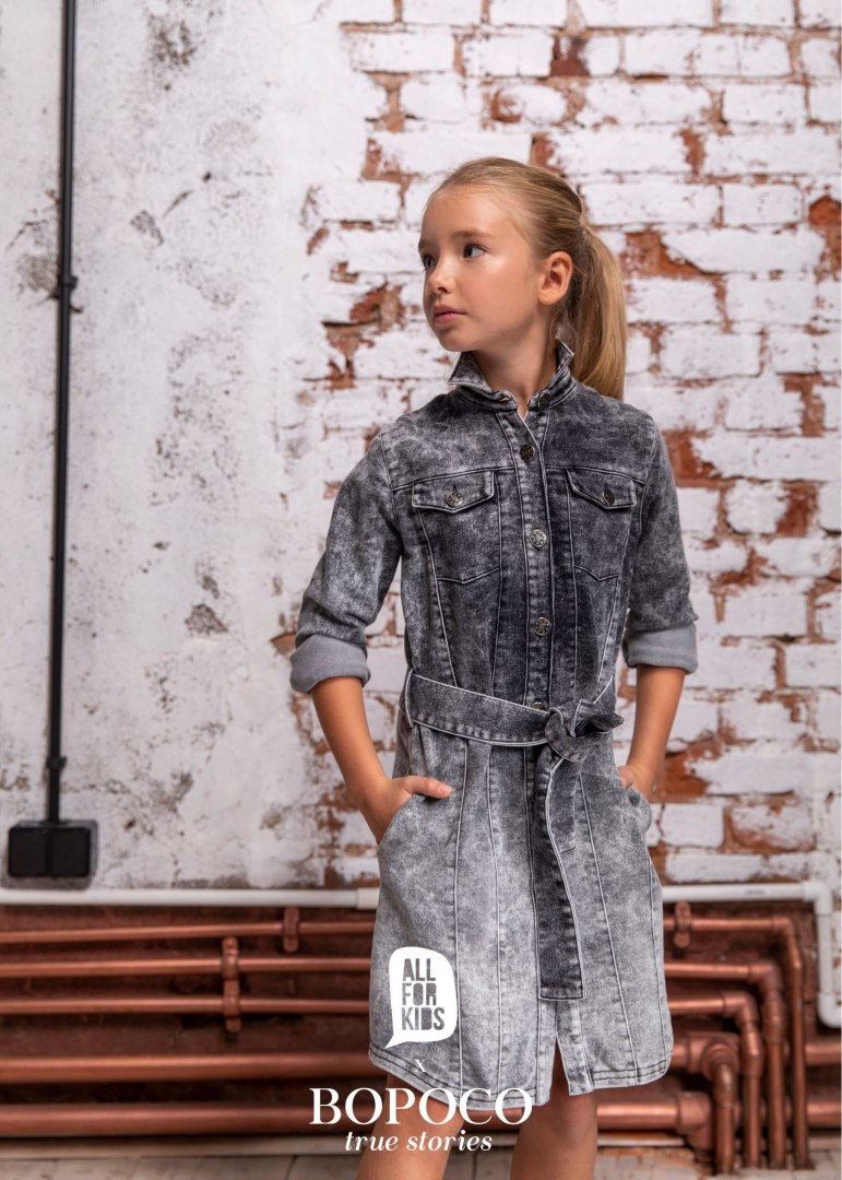 Decayed dress szmizjerka jeans (knitted) - graphite Decayed dress szmizjerka jeans (knitted) - graphite