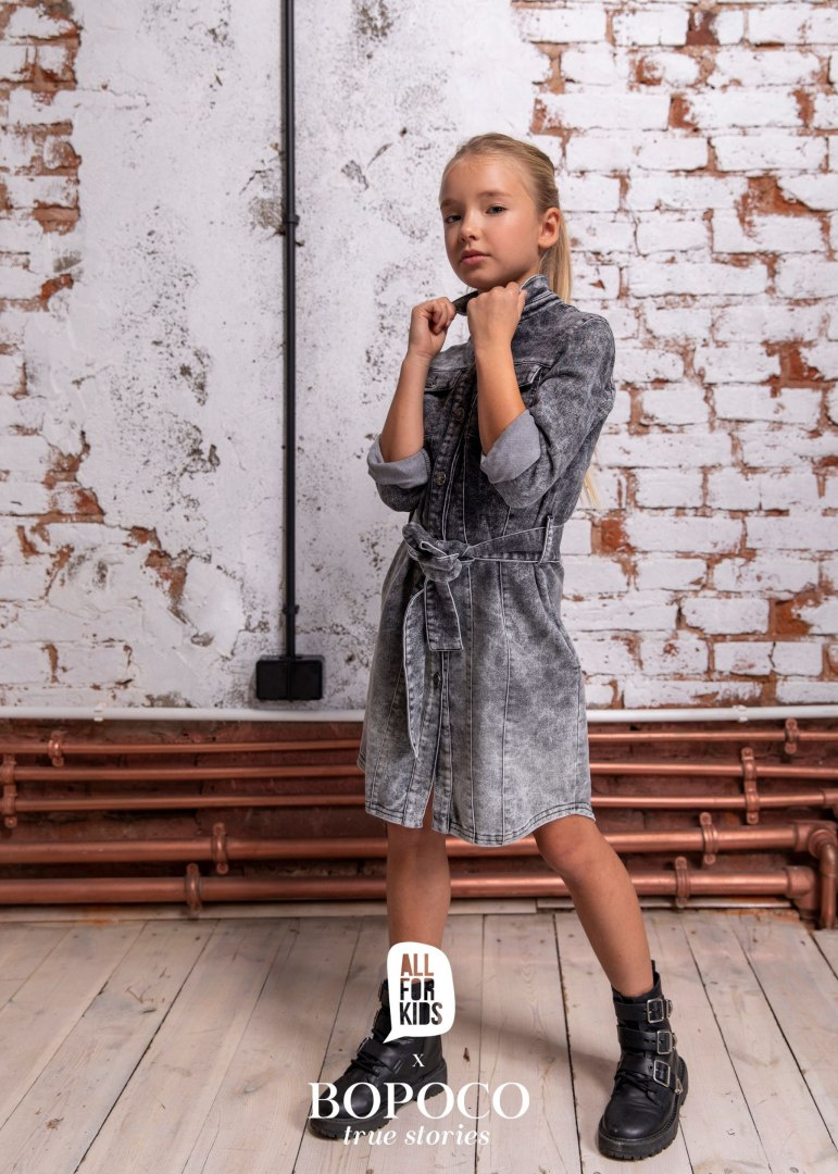 Decayed dress szmizjerka jeans (knitted) - graphite Decayed dress szmizjerka jeans (knitted) - graphite