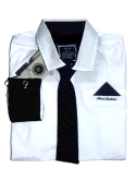 Elegancka biała koszula z krawatem