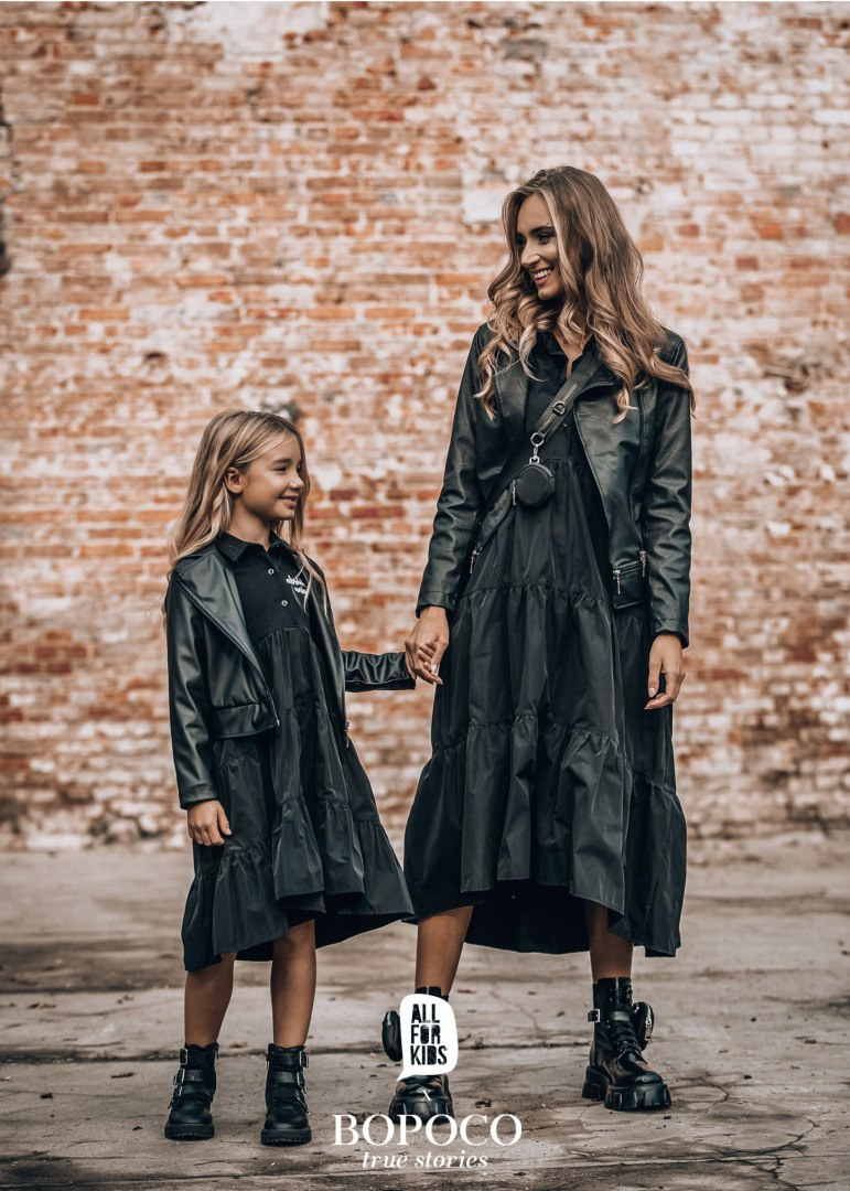 Eco leather jacket/Ramonese with asymmetric zipper - mom Eco leather jacket/Ramonese with asymmetric zipper - mom
