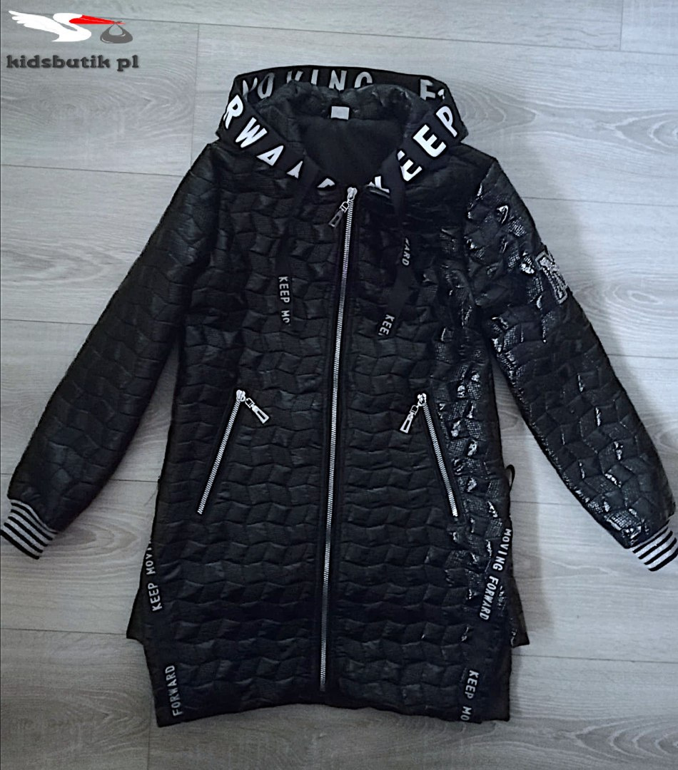 Quilted transitional coat with tape and zipped - silver Quilted transitional coat with tape and zipped - silver