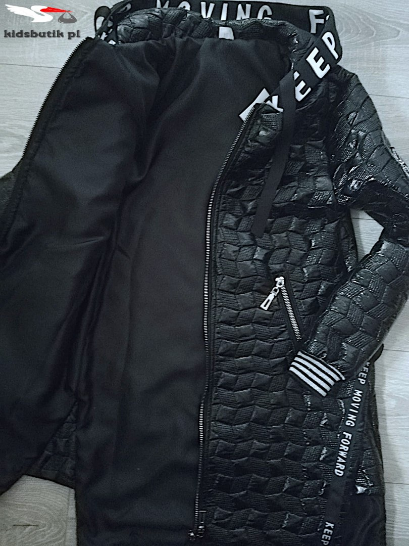 Quilted transitional coat with tape and zipped - silver Quilted transitional coat with tape and zipped - silver