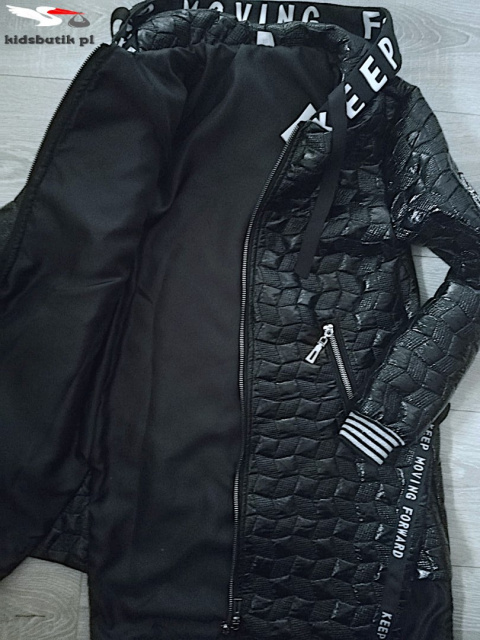 Quilted transitional coat with tape and zipped - silver Quilted transitional coat with tape and zipped - silver