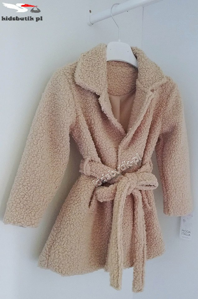 Transitional coat with buckli - sheepskin autumn/spring beige Transitional coat with buckli - sheepskin autumn/spring beige