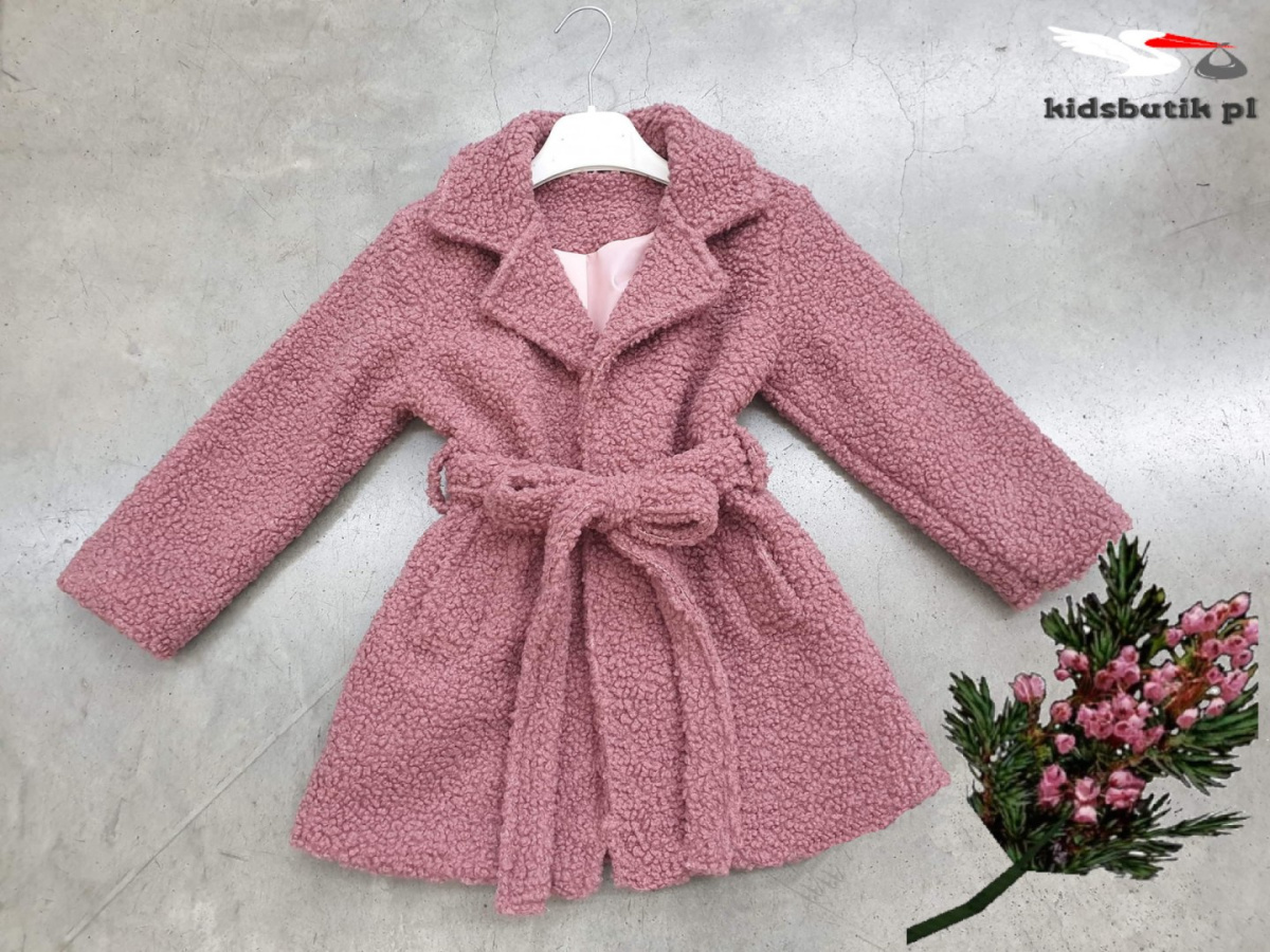 Transitional coat with buckli - sheepskin autumn/spring roses Transitional coat with buckli - sheepskin autumn/spring roses