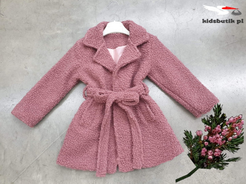 Transitional coat with buckli - sheepskin autumn/spring roses Transitional coat with buckli - sheepskin autumn/spring roses