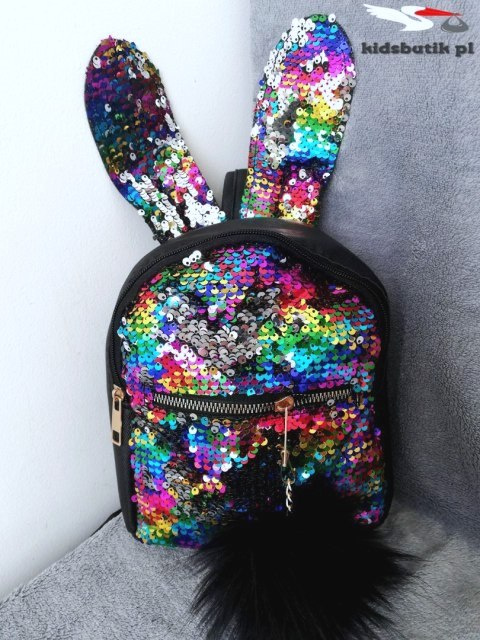 Backpack Bunny-double-sided sequins, ears and Keyring Backpack Bunny-double-sided sequins, ears and Keyring