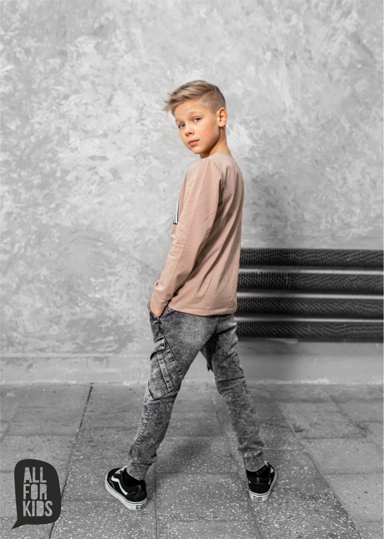 Denim pants dekatyzowane with pockets - graphite Denim pants dekatyzowane with pockets - graphite