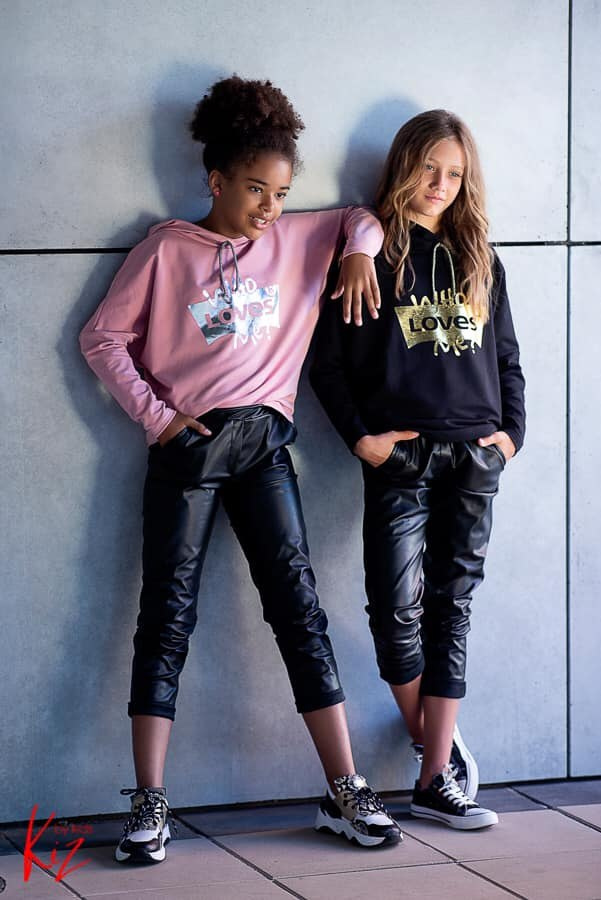 Long trousers in eco-leather Long trousers in eco-leather