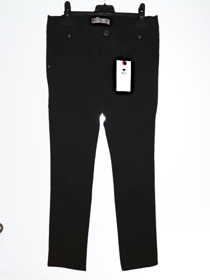 Long cotton CASUAL jeans with adjustable-black Long cotton CASUAL jeans with adjustable-black