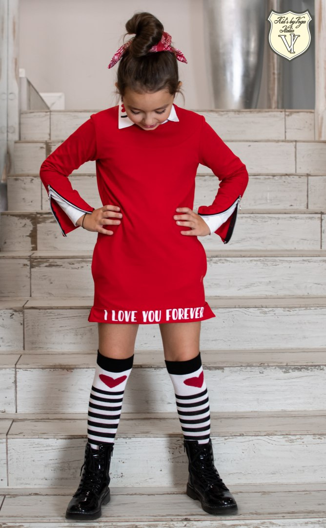 I LOVE YOU dress with print and zippers I LOVE YOU dress with print and zippers