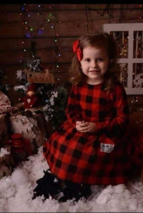 Christmas dress in red plaid with tulle Christmas dress in red plaid with tulle