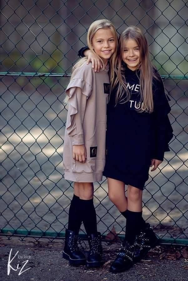 WERKA dress/tunic with frills - cappucino WERKA dress/tunic with frills - cappucino