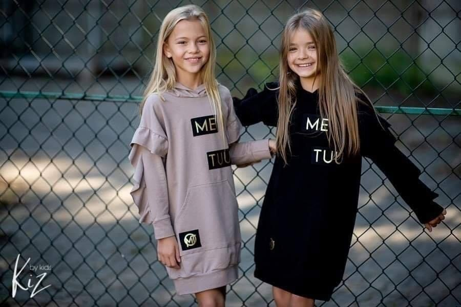 WERKA dress/tunic with frills - cappucino WERKA dress/tunic with frills - cappucino