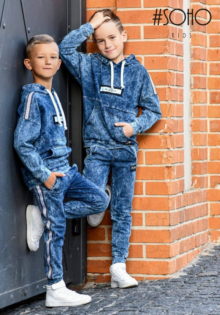 ICE DYE BLUE denim tracksuit set ICE DYE BLUE denim tracksuit set