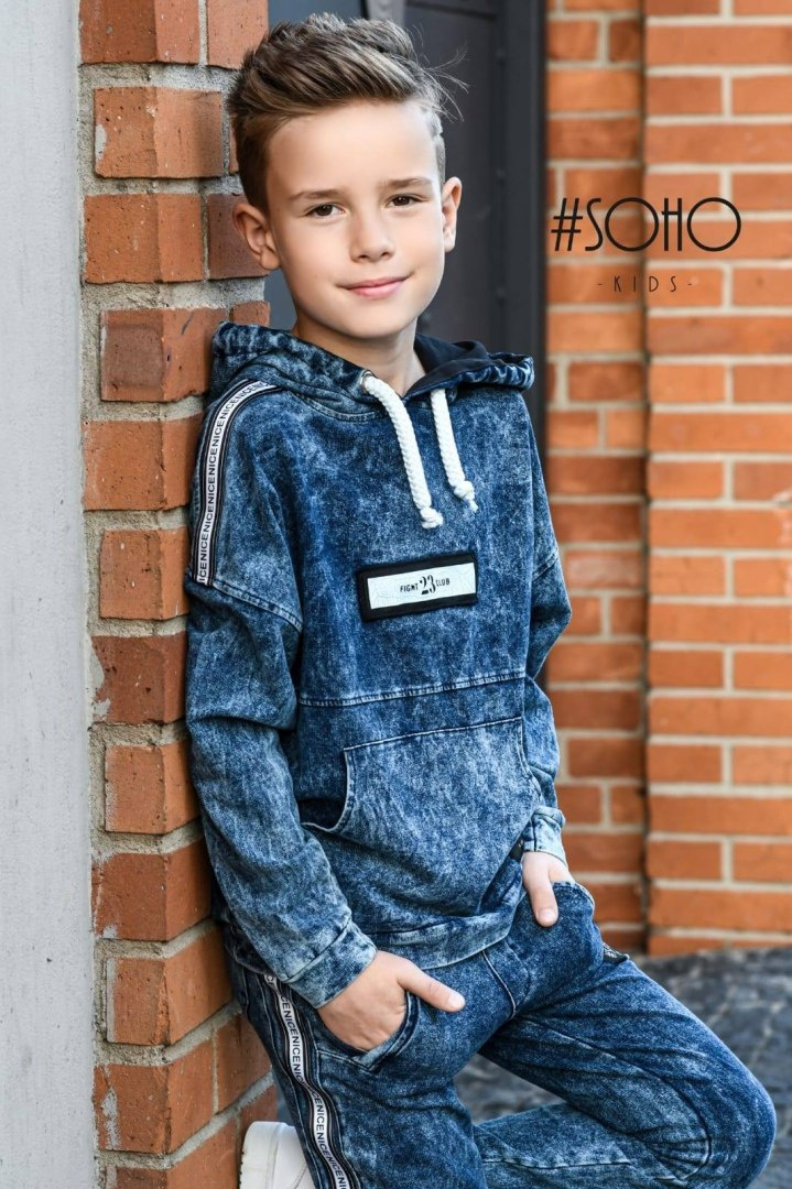 ICE DYE BLUE denim tracksuit set ICE DYE BLUE denim tracksuit set