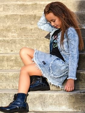 Set of jeans - cotton: jacket and skirt Set of jeans - cotton: jacket and skirt